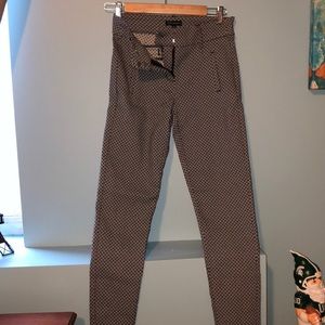 Trendy Gingham Patterned Skinny Pants
